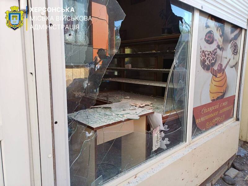 Окупанти обстріляли магазин у Херсоні/ ФОТО: Херcонська ОДА (ОВА)
